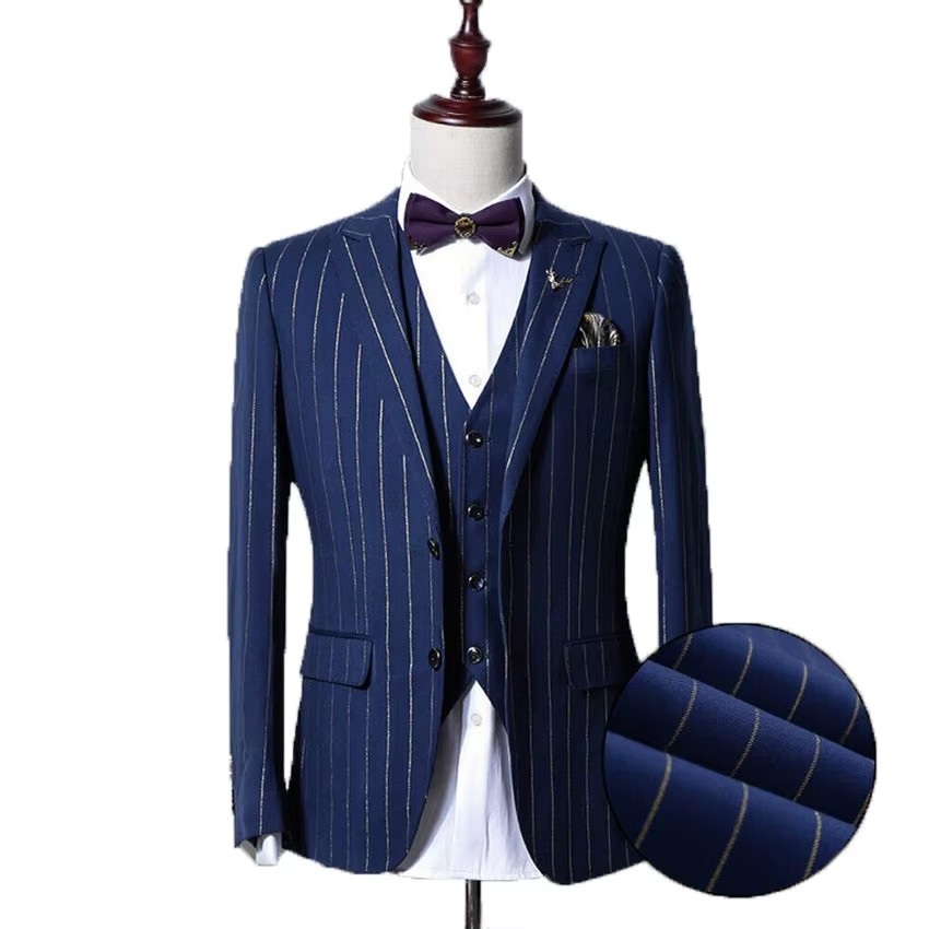 Men'S Grooming Jacket - Auriparus flaviceps Garnitury męskie w złote